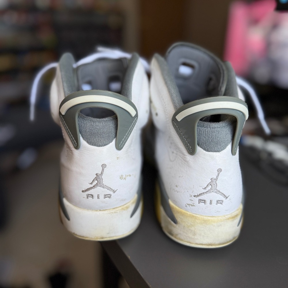Jordan Air Jordan 6 Retro Mens 10.5 White Cool Grey CT8529-100 High Top Sneaker - Picture 3 of 10